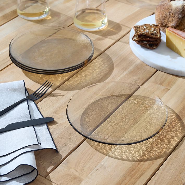Los Cabos Glass Salad Plates (Set of 4), Ginger Root