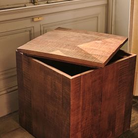 【大セール】West Elm Colin King Wood ボックス Colin King Rustic Wood Side Table (20