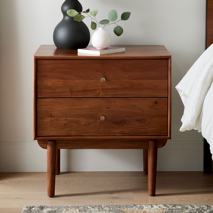 West elm wood nightstand discount