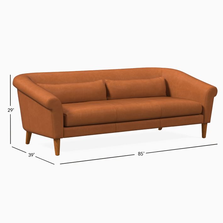 Parlor Leather Sofa 60 82