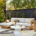 Anton Outdoor Teak 2-Piece Chaise Sectional (98&quot;)