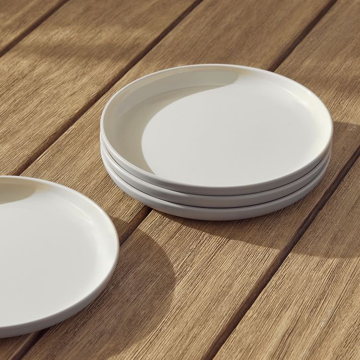 Kaloh Melamine Outdoor Salad Plate Sets (Charleston Gray)