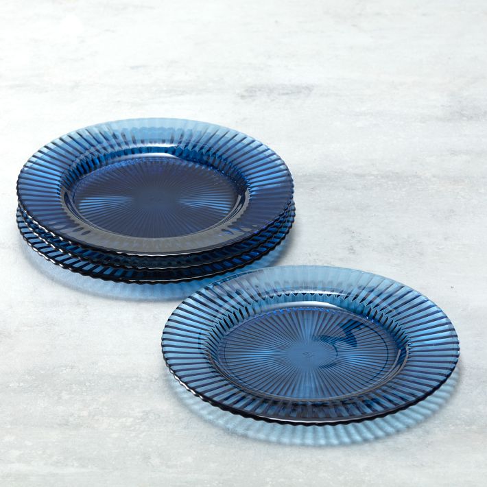 【４個セット】westelm Archie Glass Dinner プレート Archie Glass Dinner Plates (Set of 4) | West Elm