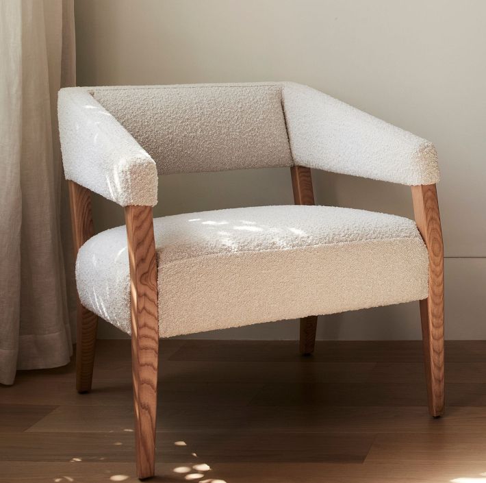 Angled Arm Club Chair