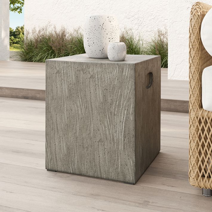 West elm cube side table discount