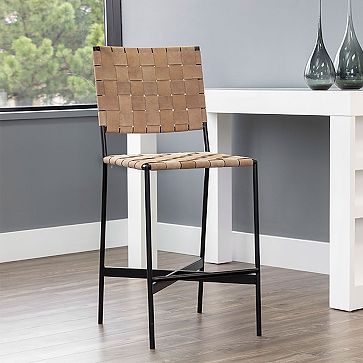 Paxton woven leather counter stool safavieh sales