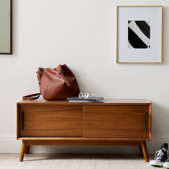 Mid Century Storage Bench 42 62