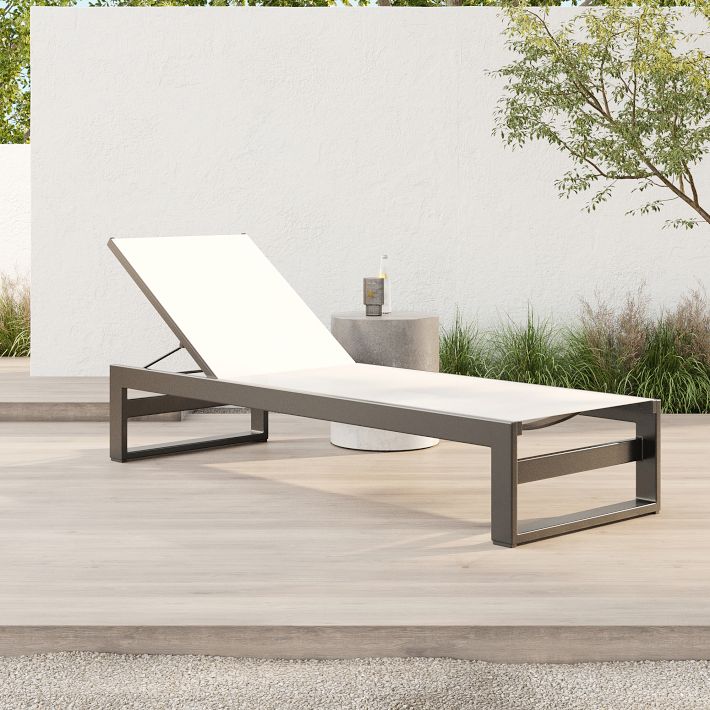 Portside Aluminum Outdoor Chaise Lounge West Elm