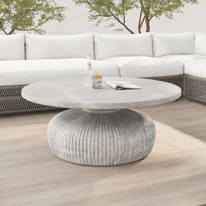 Concrete coffee table west elm discount