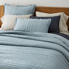 European Flax Linen Linework Quilt &amp; Shams - Clearance