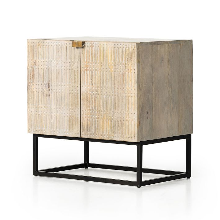 Carved Mango Wood Nightstand (25