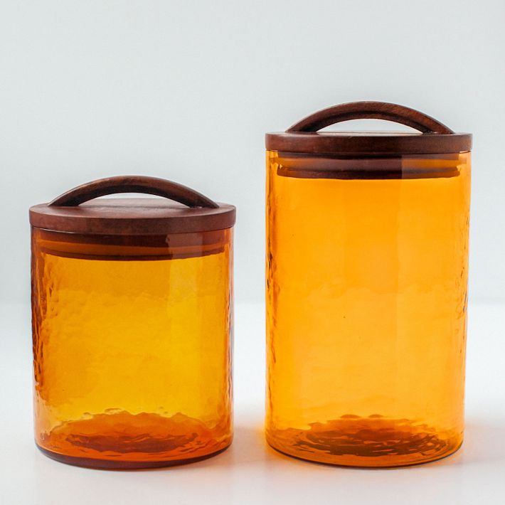 Creative Women Hammered Glass Canister