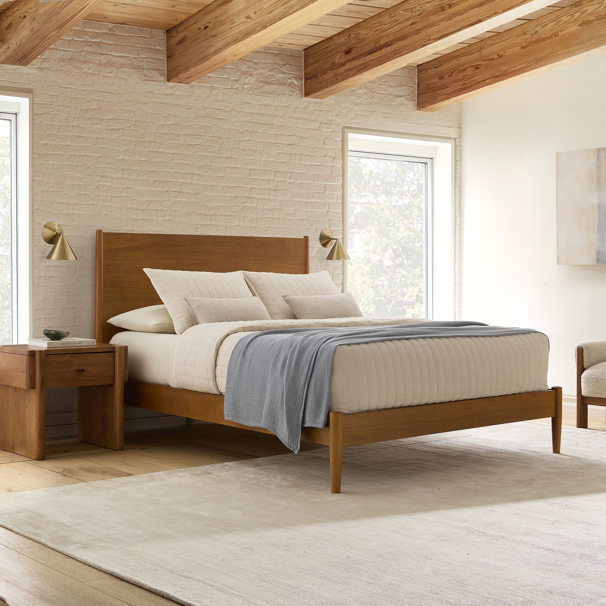 Mid-Century Modern Bed - Retro Style Furniture