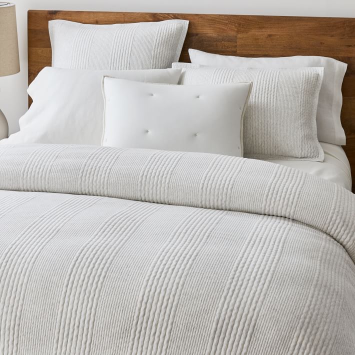 Cotton Cloud Jersey Duvet Cover [Size: King, Color: Light Heather Gray]