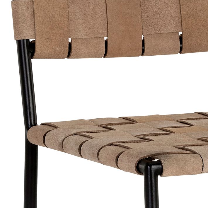 Savita Woven Leather Counter Stool | West Elm Savita Woven Leather Counter Stool | West Elm