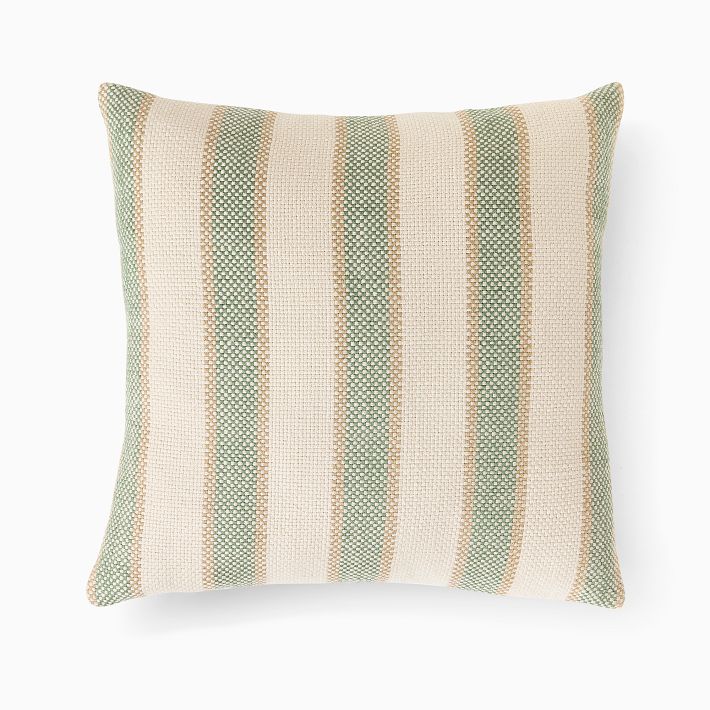 Outdoor Cabana Stripe Pillow | Fern Green