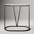 Rivera C-Shaped Side Table - Quartz