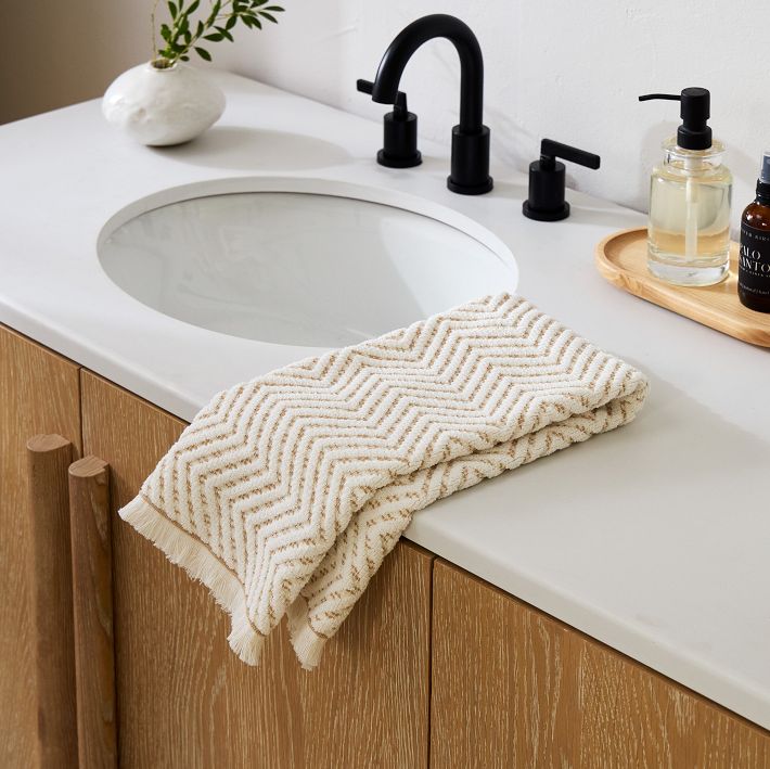 Herringbone Hand Towel | West Elm