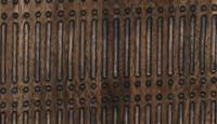 Contemporary Black and Gold Media Console with Carved Storage