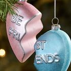 Glass Heart Ornaments (Set of 2)