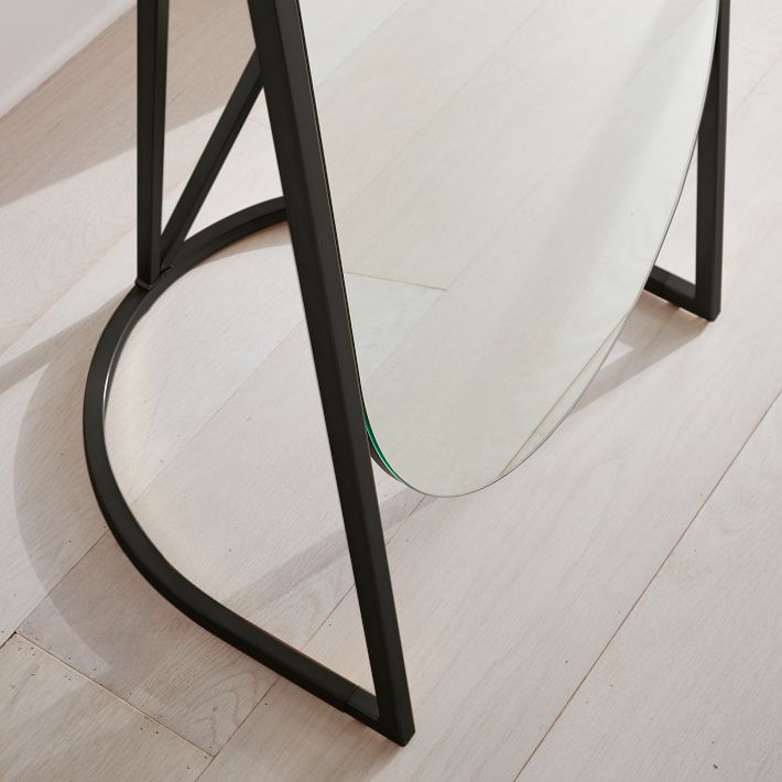 Folded Ellipse Metal Standing Floor Mirror | West Elm Folded Ellipse Metal Standing Floor Mirror | West Elm