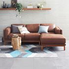 Dekalb Leather 2-Piece Chaise Sectional (102&quot;)