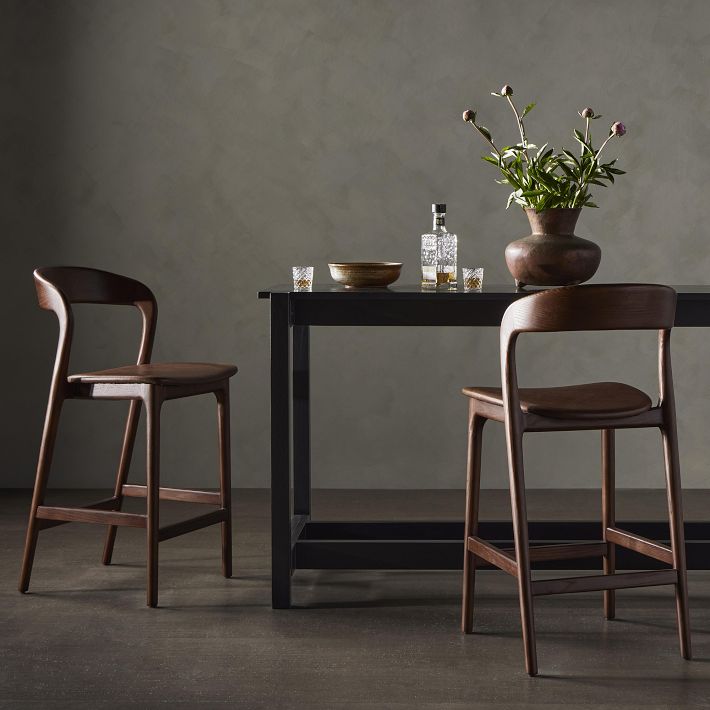 West elm leather stools discount