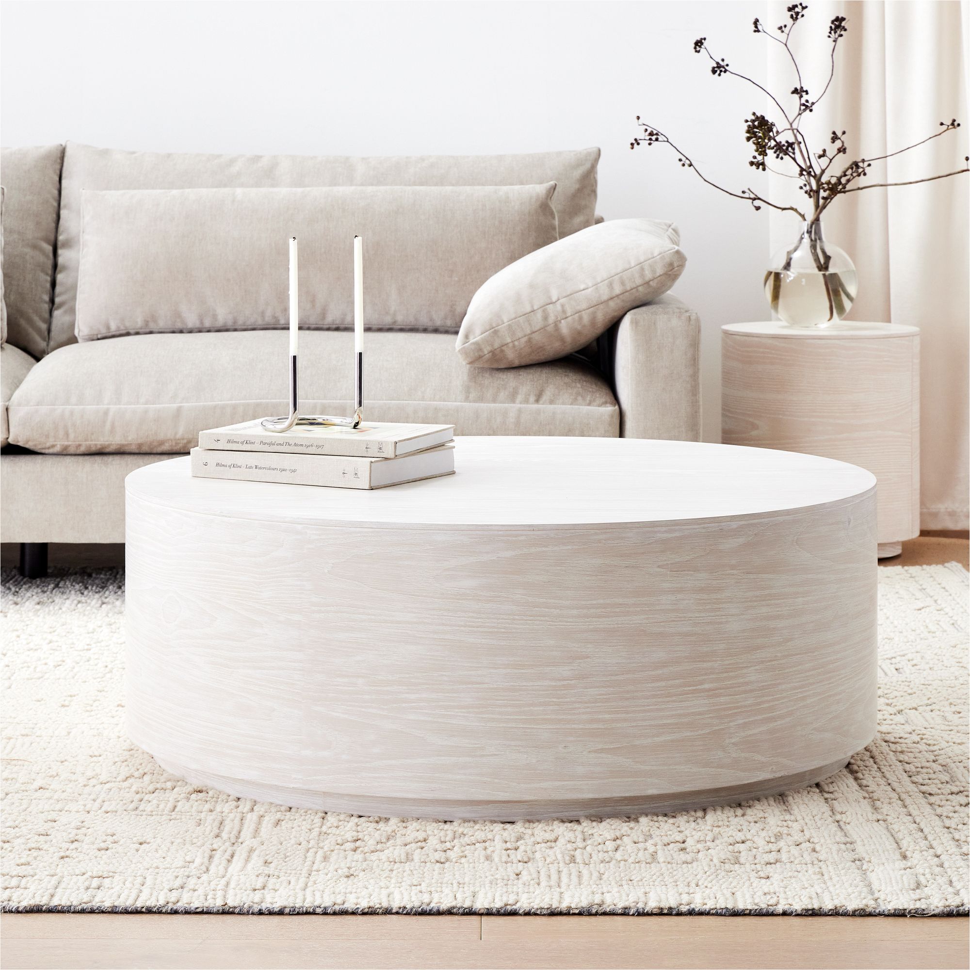 Volume Round Drum Coffee Table (36"-44") - Wood | West Elm