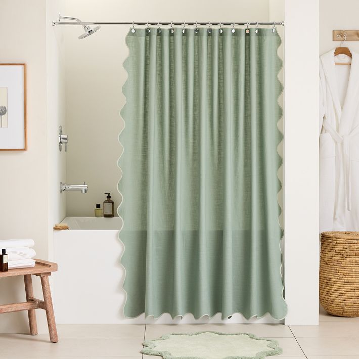 Ripple Shower Curtain - Celadon