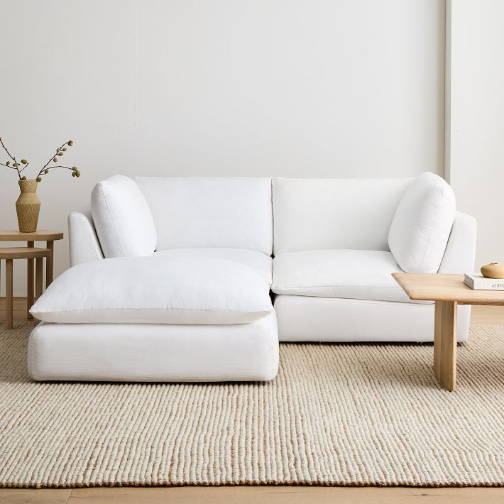 Small white couch cheap discount