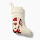 Santa w/ Lights Felt Stocking
