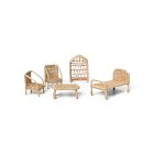ferm LIVING Rattan Dollhouse Furniture (Set of 5)