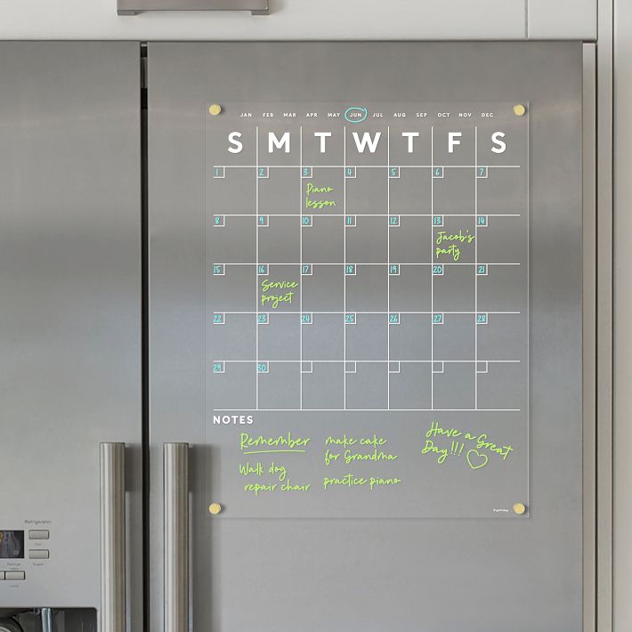 Girl Friday Magnetic Acrylic Fridge Calendar