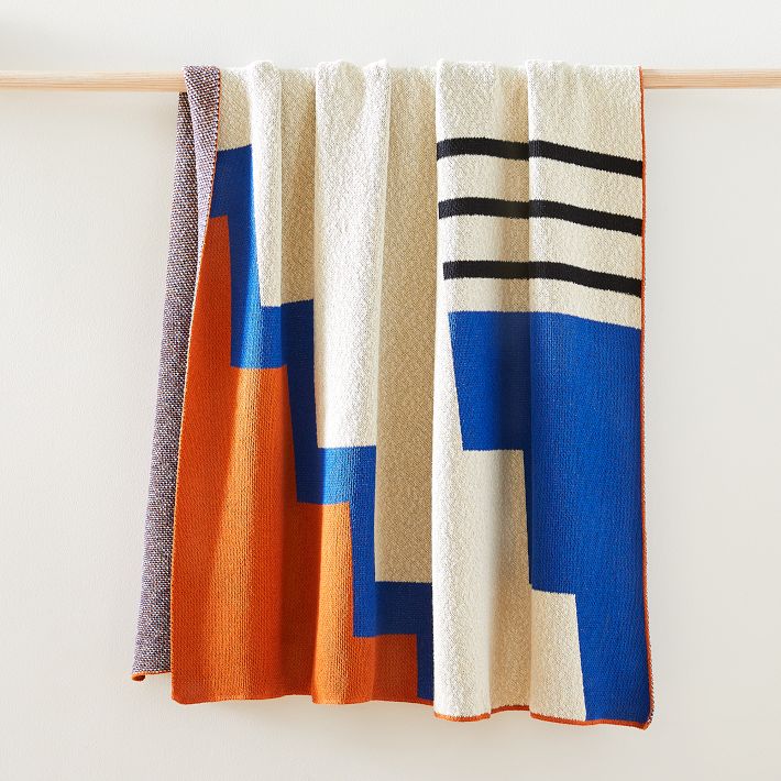 Happy Habitat Step On It Eco Throw - Royal/Saffron