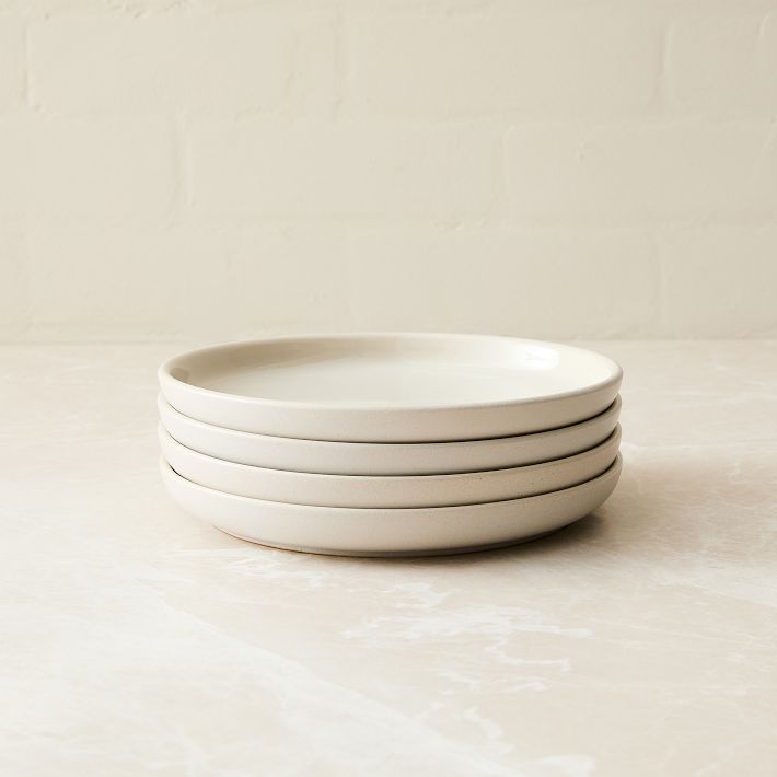Kaloh Stoneware Salad Plate Sets - White