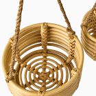 Adobe Rattan Hanging Planters - Set of 2