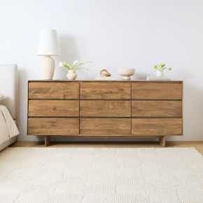 Anton Solid Wood Wide 9 Drawer Dresser 85 West Elm