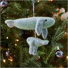 Baby's First Holiday Felt Whale Ornament