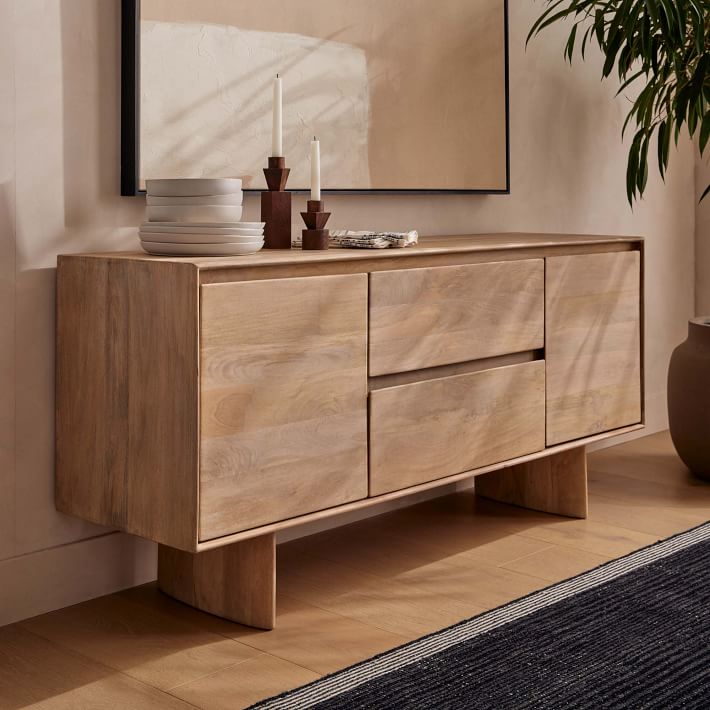 Real wood buffet table discount
