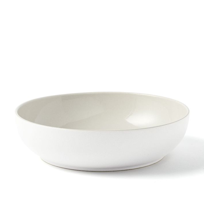 White Kaloh Stoneware Low Serve Bowl