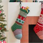 Fair Isle Knit Stocking - Trees