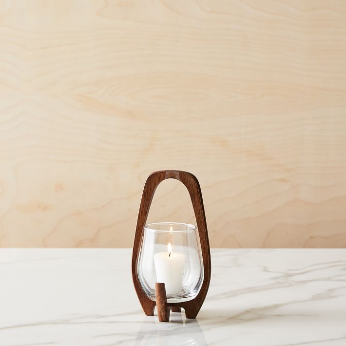 Mid-Century Wood Lanterns