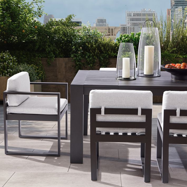 Telluride Aluminum Outdoor Arm Dining Chair (Set of 2)