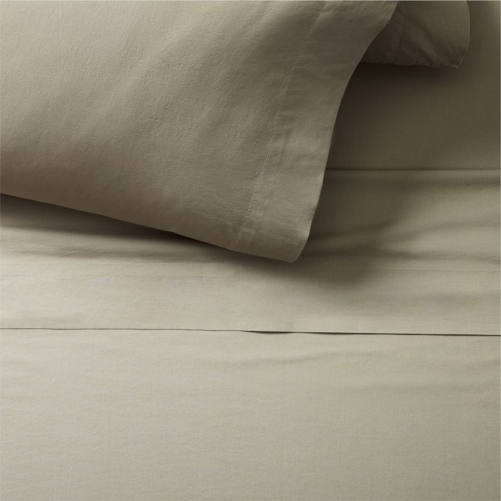 Organic Washed Cotton Percale Sheet Set