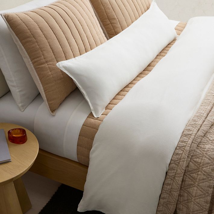 European Flax Linen Duvet Cover (Queen, White)