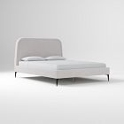 Camila Border Tufting, Bed, Twin, Performance Chenille Tweed, Frost Gray, Dark Pewter