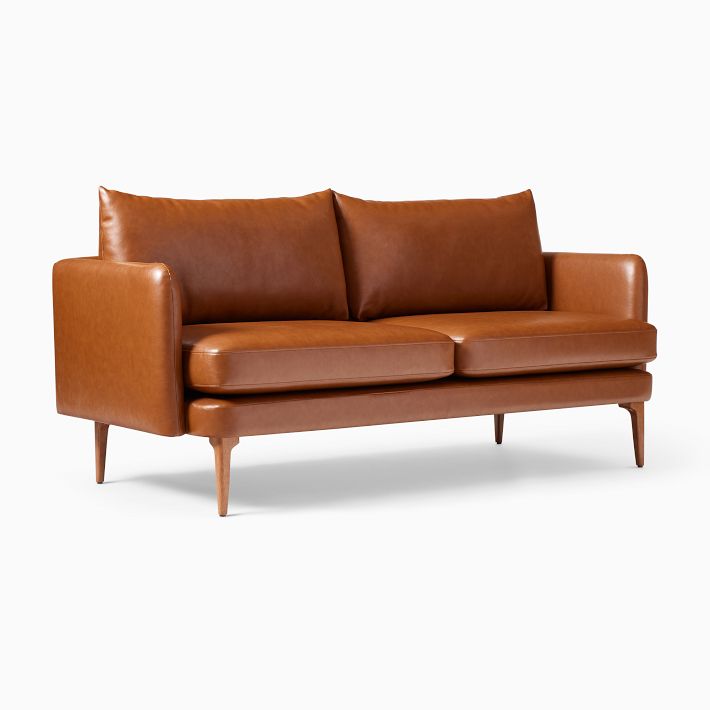 Auburn Leather Loveseat (70
