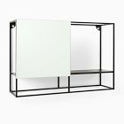 Dustin Mirrored Open Wall Shelf