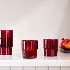 Essential Stacking Drinking Red Glass