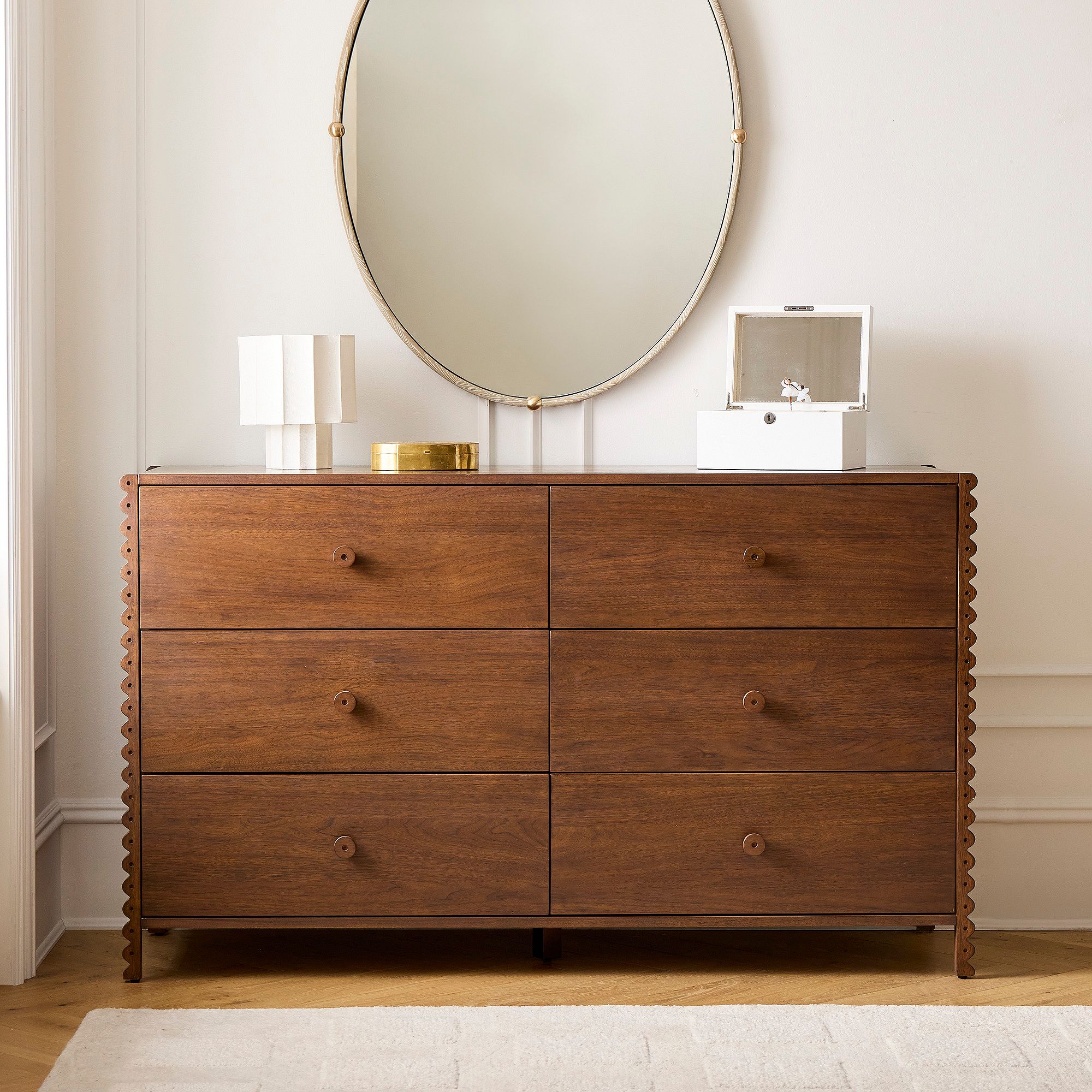 Kids Josephine 6-Drawer Dresser - Dark Walnut